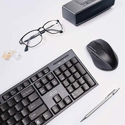Wireless Keyboard and Mouse UHURU Full-Size Wireless Mouse and Keyboard Combo...