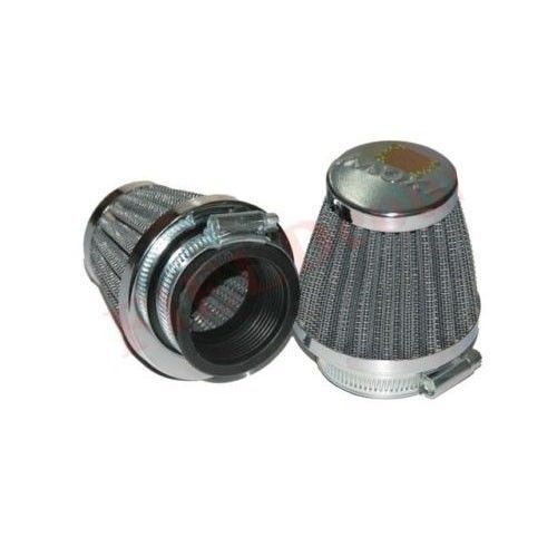 Set Conical Power Air Filters Chrome Back Yamaha RD350 2 Units Clamp on 