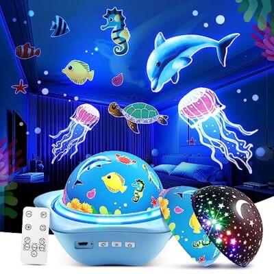Baby Night Light Projector?6 Colors Films+remote?star Projector Night Lights For