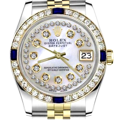 Diamond plated rolex top