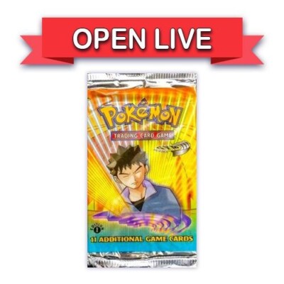 Open Live Pokemon TCG Gym Heroes Booster Pack x 1 [1st Edition] English