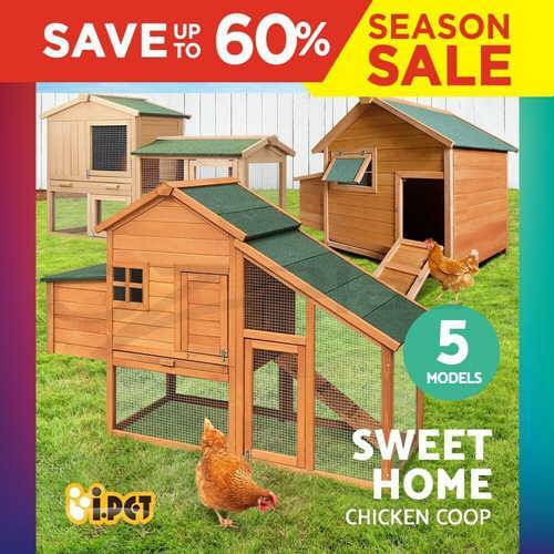 Ipet Chicken Coop Coops Wooden Rabbit Hutch Hen Chook House Fe