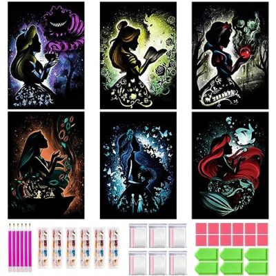 OSLEY Diamond Painting, confezione da 6 pezzi fai da te 5D Disiney