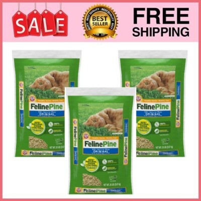 3P Feline Pine Cat Litter, Original 100% Natural Pine, 20 lb