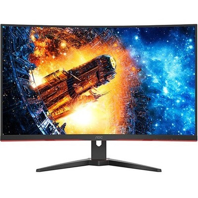 AOC C32G2E 32  Class Full HD Curved Screen Gaming LCD Monitor - 16:9 - Red, Blac