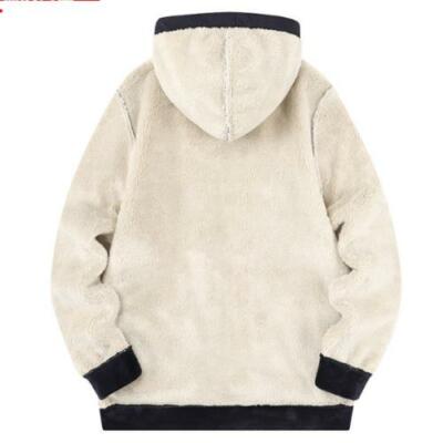 Winter Men/'s Cardigan Sweater Faux Fur Lining Hoodie Leisure Sport Thick Coat D