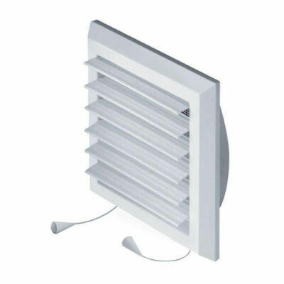 Air Vent Grille Cover 175mm x 175mm with 125mm Flange Shutter and Fly Screen