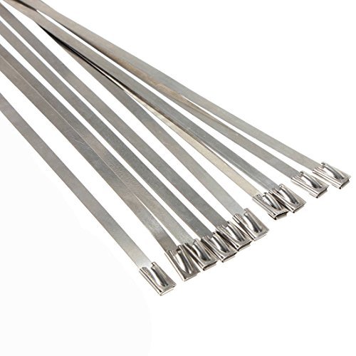 Set 7 Pezzi Fascette Stringitubo In Acciaio Inox Dimensioni 4,6mmx300mm dfh