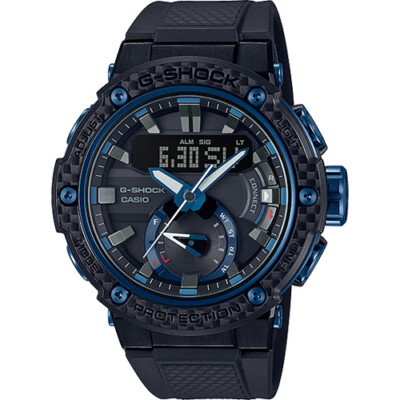 Pre-owned Casio G-shock Gst-b200x-1a2jf Blue G-steel Carbon Core Men's Watch In Box