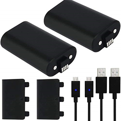 Battery Pack for Xbox One Controller, 2Pcs X 1200 mAh Rechargeable Batteries 5FT