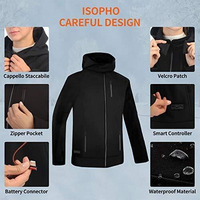 ISOPHO ISOPHO BEHEIZBARE JACKE USB LADE HEIZJACKE HERREN DAMEN BEHEIZTE JACKE WASSER...