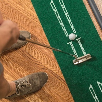 Indoor Putting Green W/ Ball Return Training Back Stroke Length & Acceleration