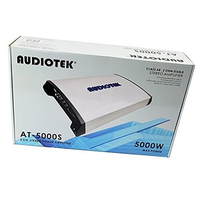 Audiotek 5000 Watts 2 Channel Amp Car Audio Subwoofer Bass Amplifiers 2OHM