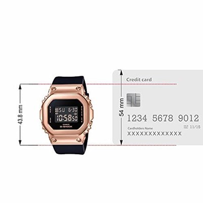 Pre-owned Casio G-shock Digital Rose Gold Dial Women Gm-s5600pg-1dr (g1070)