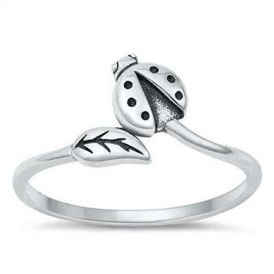 NEW! Sterling Silver 925 SILVER RING LADYBUG DESIGN SIZES 5-10