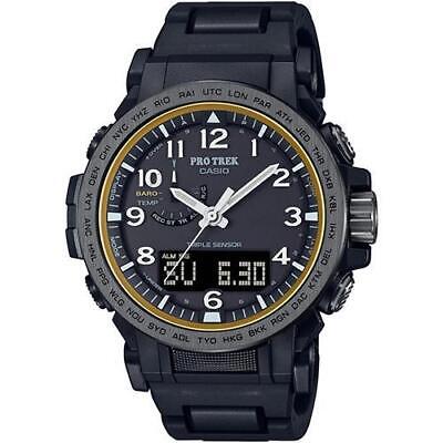 Pre-owned Casio Pro Trek Prw-51fc-1jf Black Climber Line Composite Band Solar Men Watch