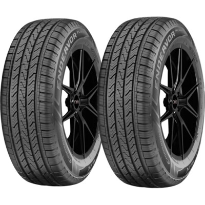 (QTY 2) 235/60R18 Cooper Endeavor Plus 107V XL Black Wall Tires