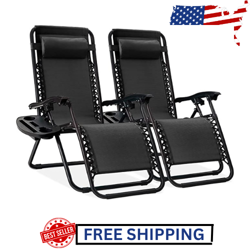 Re Best Choice Products Set Of 2 Adjustable Steel Mesh Zero Gravity Lounge Chair