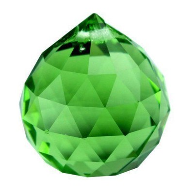Green Crystal Glass Prism Ball Chandelier Lamp Part Wedding Decor Pendant 30mm