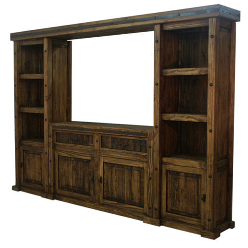 BELINI Wohnwand Vollausstattung Wohnzimmer-Set Moderne Schrankwand Mit LED-Beleuchtung Anbauwand TV-Schrank Glamour Holz