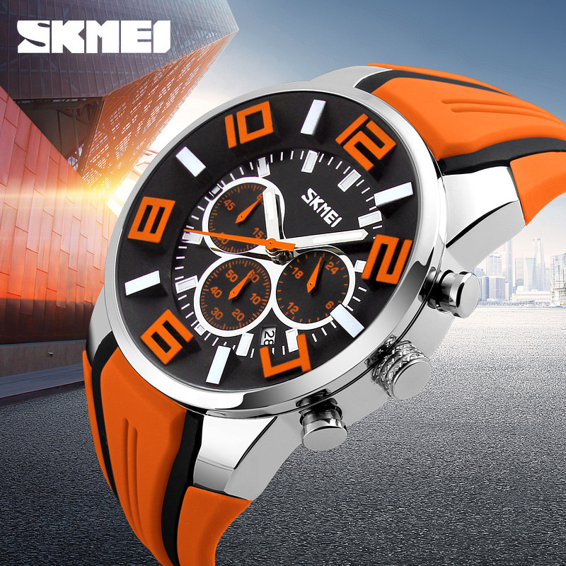 SKMEI Herren Uhr Chronograph wasserdicht Quarz Militär Armee Sport Armbanduhren