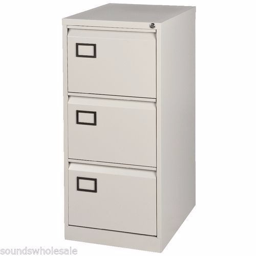 3 Drawer Rs Pro Bisley Steel Filing Cabinet Grey Foolscap