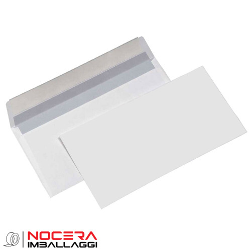 100 Buste Commerciali Da Lettera Blasetti 11x23 Cm, 80g, Bianche Senza Finestra