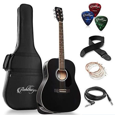 Full-Size Dreadnought Acoustic-Electric Guitar Bundle - Premium Tonewoods - B...
