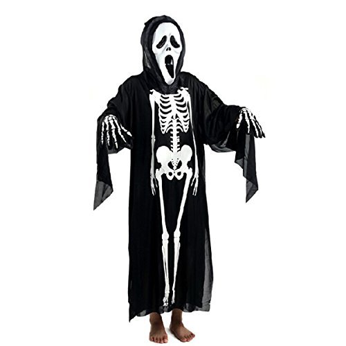 Costume Travestimento Di Halloween Carnevale Scheletro Scary Misura 80cm dfh