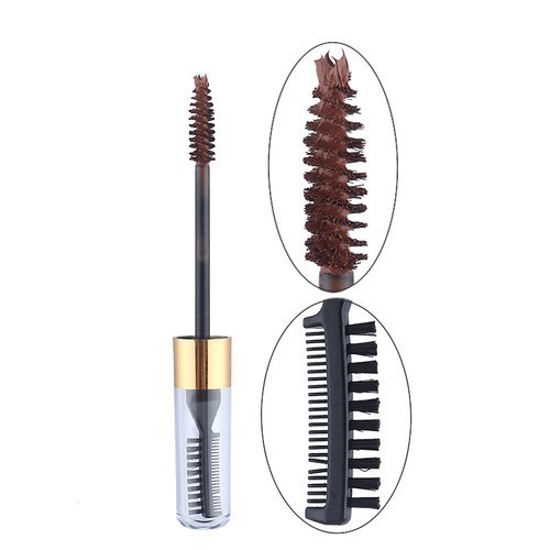 Kiss Beauty All Day Tinted Brown Eyebrow Mascara Dual Ended Tube Brush Comb NEW