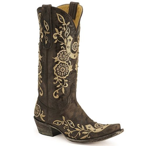 Botas florales antiguas para mujer Gringo