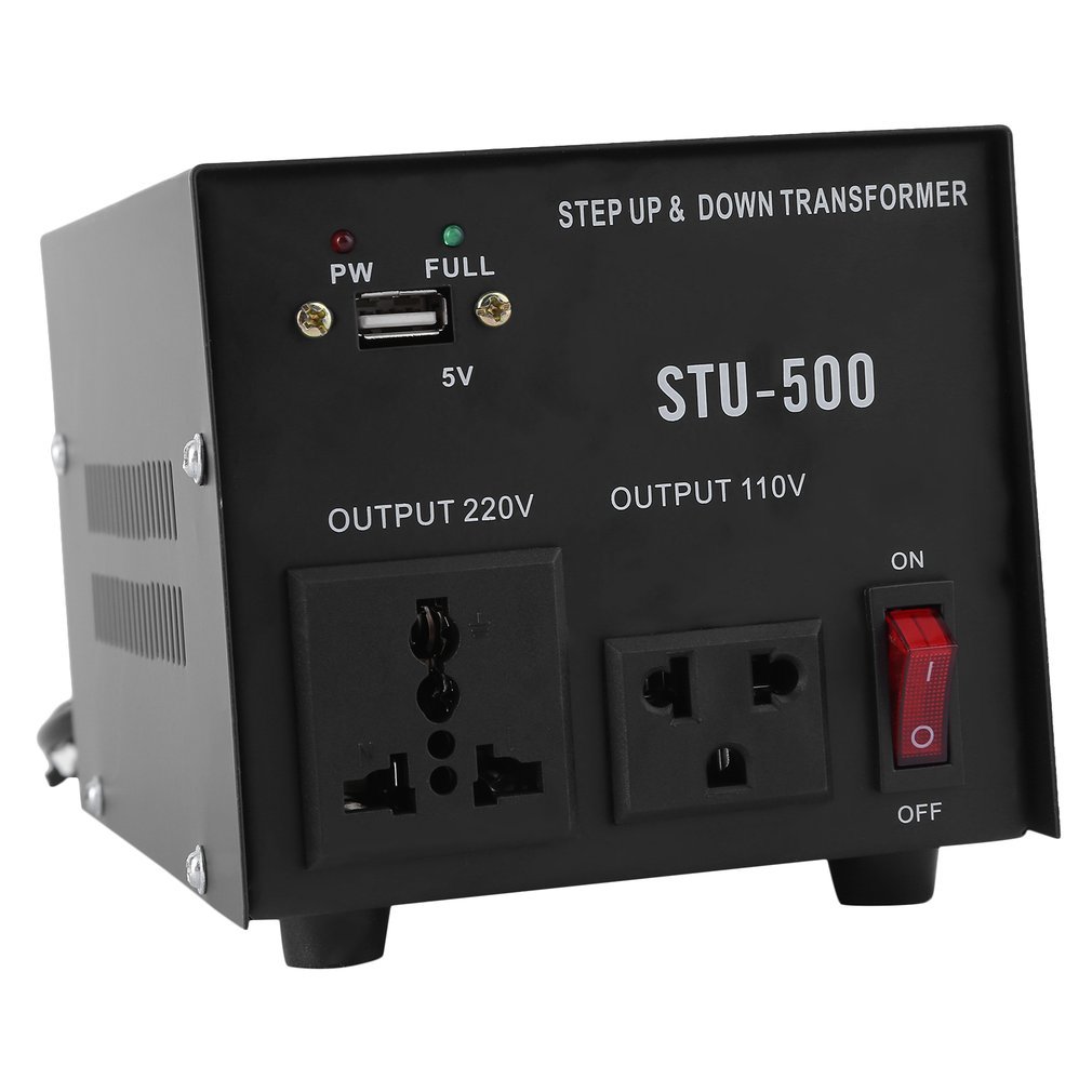 500W Watt Voltage Transformer Auto Step Up Down Converter Heavy Duty Use New B2