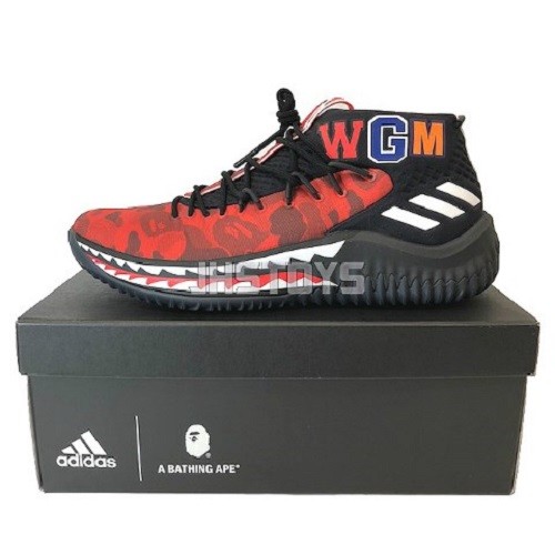 美品 ABATHINGAPE ADIDAS DAME 4 BAPE 25cm adidas Dame 4 A Bathing Ape Black Men's - AP9975 - US