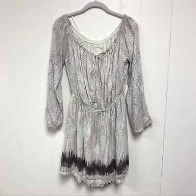 TJD tie front off shoulder snakeskin print dress eBay