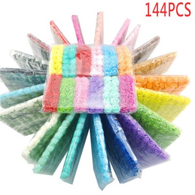 144PCS Mini Foam Rose Flowers Bouquet DIY Crafts Wedding Home Christmas Decor SL