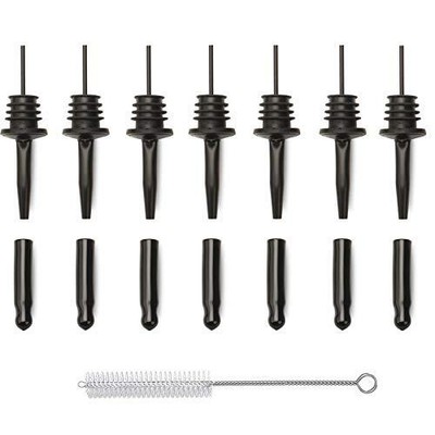 Black Speed Pour Pourers With Dust Cap 7+7