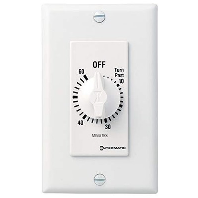FD60MWC 60-Minute Spring-Wound In-Wall Countdown Timer Switch for Auto-Off co...