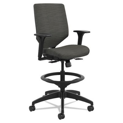 Hon Solve Seating Reactiv Mid-back Task Stool - 5-star Base - Black - 29.8''