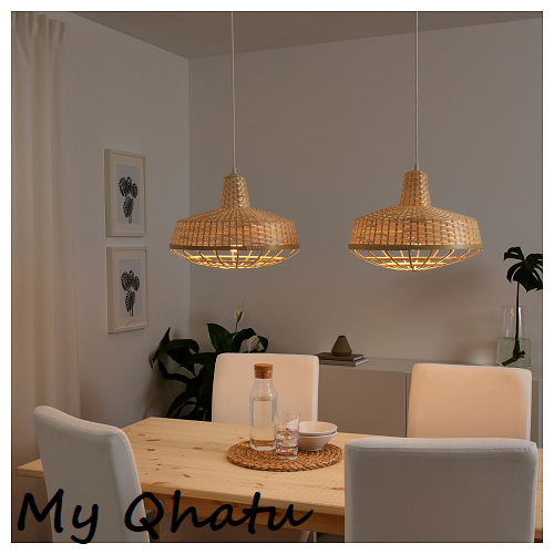 Ikea Industriell Pendant Lamp Bamboo 16 New