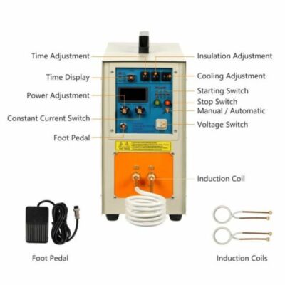 Melting Furnace 15KW High Frequency Induction Heater Furnace 30-100 KHz 3992 ℉