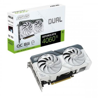 ASUS Dual NVIDIA GeForce RTX 4060 Ti White OC Edition 8GB Graphics Card