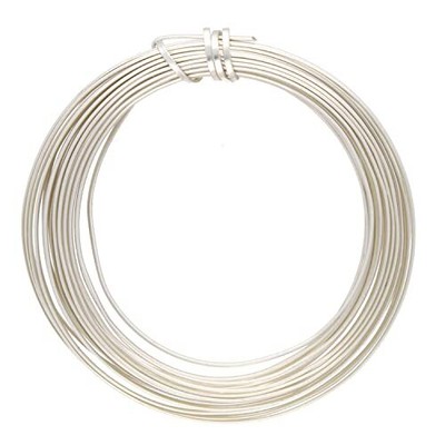 Square Craft Wire - Wire Elements - Soft Temper - 21 Gauge, 4 Yard Coil - Sil...