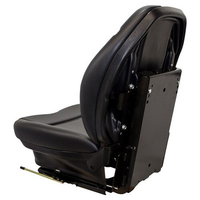 Fits Caterpillar Skid Steer Seat & Mechanical Suspension - Black Vinyl