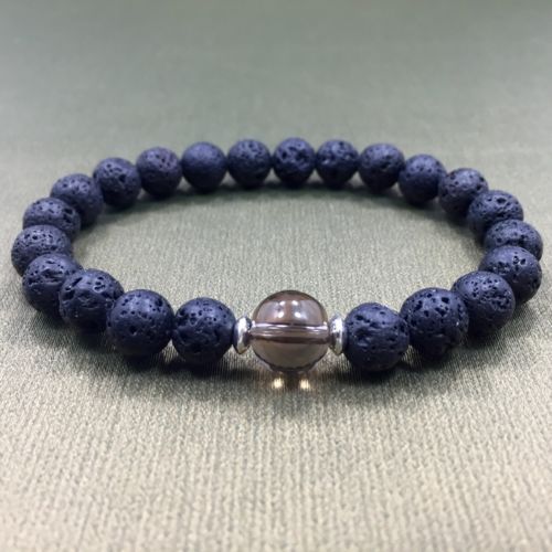 Joyería de cuarzo de plata tibetana para hombre