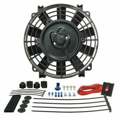 Derale 16508 8'' Tornado Electric Puller Fan - Premium Mounting Kit