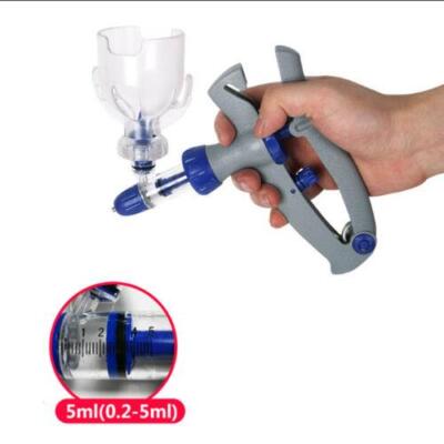 Veterinary 5ML Vaccine Syringe Adjustable Injection Device for Pig Cattle Sheep