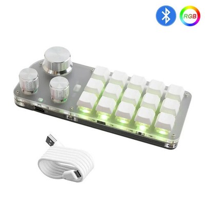 Macro Programming Keyboard 15 Buttons 3 Knobs Keyboard Bluetooth Layer Function