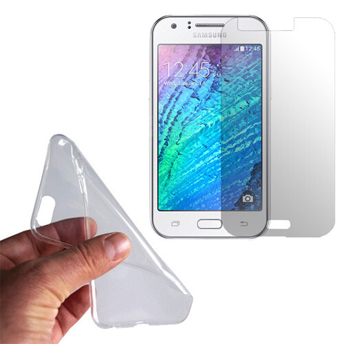 Premium Komplett 360 Grad Schutz Hülle + Schutzglas für Samsung Galaxy J1
