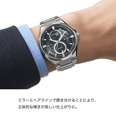 Pre-owned Citizen Attesa Bu0060-68e Eco-drive Triple Calendar Moon Data Titanium Men Watch