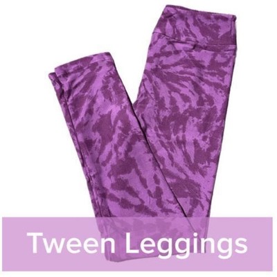 LuLaRoe Girls Juniors Leggings Shades Of Purple Tie Dye Gigi & Jax TWEEN TW NWT